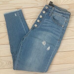 Forever 21 high waisted light wash skinny jeans